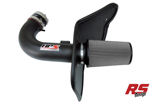 HPS Black Cold Air Intake Kit with Heat Shield for 2010-2015 Chevy Camaro SS 6.2L V8