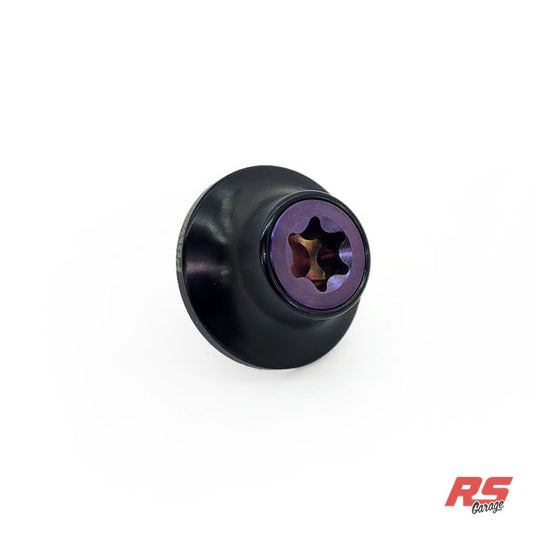 PHR Titanium Cam Gear Bolt and Washer for 2JZ -Purple Bolt -Black Washer - Purple Anodized, Black