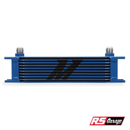Mishimoto Universal 10-Row Oil Cooler Blue -10 AN Male Inlet/Outlet