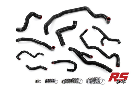 HPS Black Silicone Radiator Heater Water Pump Expansion Tank Coolant Hoses 2011-2015 Mini Cooper 1.6L Turbo (N18) Auto Trans