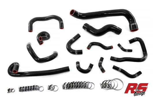 HPS Black Silicone Radiator + Heater + Ancillary Hose 1995-1998 Nissan Skyline GTR R33 RB26DETT