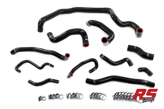 HPS Black Silicone Radiator Heater Water Pump Expansion Tank Coolant Hoses 2007-2012 Mini Cooper 1.6L Turbo (N14) Manual Trans