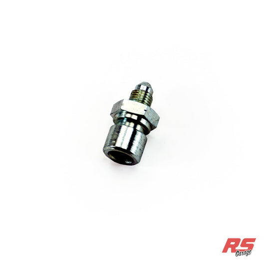 M10x1.0 Inverted Female Flare to -3AN Male, Straight, Steel, Zinc Plated