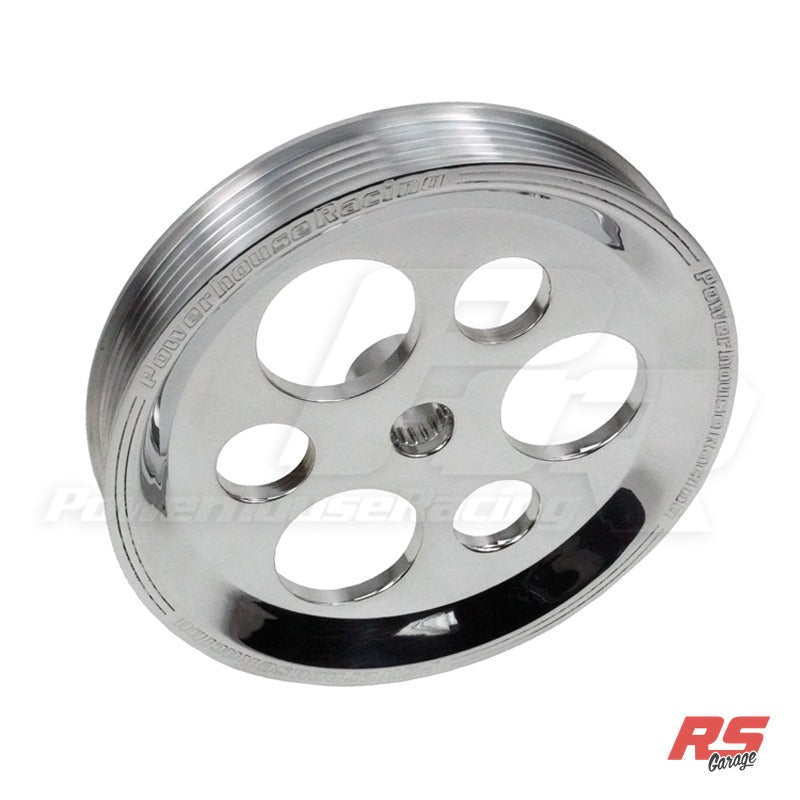 PHR Billet Aluminum Power Steering Pulley -Polished finish