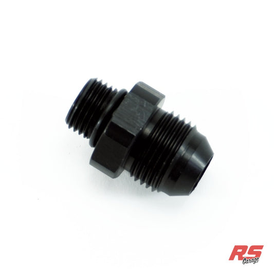 -6ORB Male to -8AN Male Fitting, Straight, Aluminum, Anodized Black