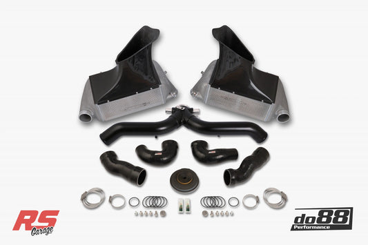 Do88 10-12 Porsche 911 Turbo/Turbo S (997.2) BigPack Intercooler Kit w/Black Pipe