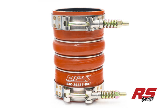 HPS Orange Intercooler Hoses 2010 Sterling Truck Bullet 45 6.7L Diesel Cummins Single Hot Side Boot