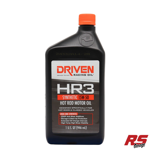 Driven Racing Oil HR3 Synthetic Hot Rod High Zinc Syn. Oil 15W-50 Quart 12 Count Case