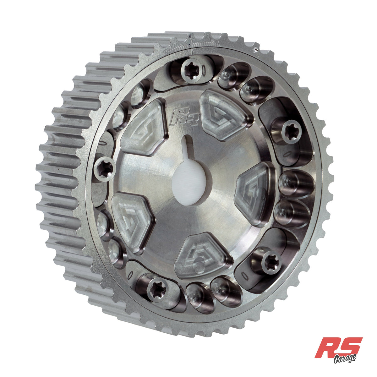 PHR Billet Titanium or Aluminum Adjustable Locking Cam Gear Builder for 2JZ/1JZ Engines - Machined Titanium Inner, Machined Titanium Outer, Titanium "0" Degree Locks, Machined Titanium Hardware