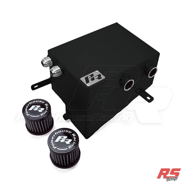 PHR XTM Breather Tank for MKIV Supra, Right Hand Drive -Matte black powder coat  - 1 Gallon Capacity  - ABS Removal Required