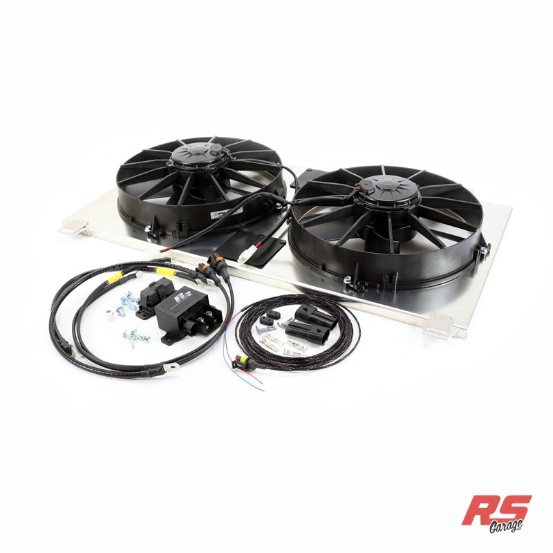 PHR Dual High Performance SPAL Fan Kit -Raw finish - Includes 12" heavy duty SPAL fans and wiring harness