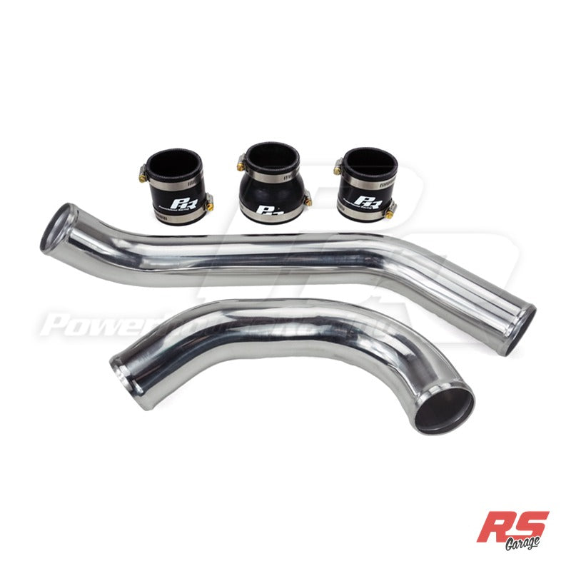 PHR 2.5" Hot Side Intercooler Pipe Kit for SC300 -Street Torque Manifold for 2JZ-GE (NA-T) With Aftermarket Intake Manif - 2JZ-GE ST-1 Using Forward-Facing Intake Manifold, S-Cover, Straight entry, Matte black powder coat
