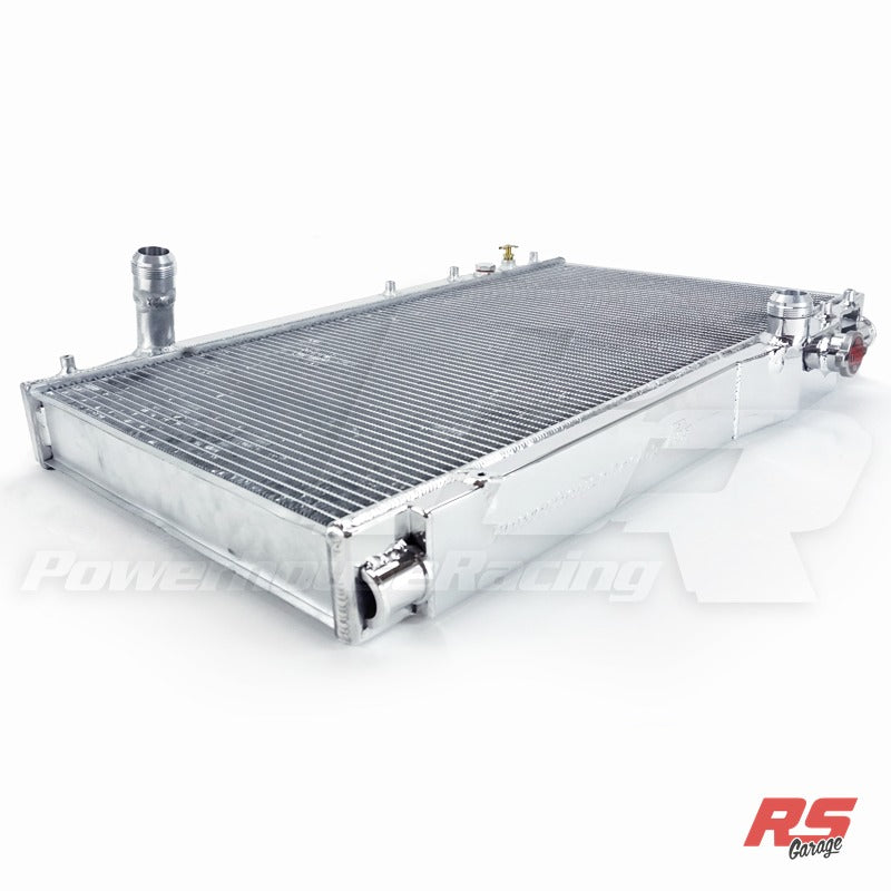 PHR XTM Aluminum Race Radiator -Polished finish --20AN inlet and outlet - Polished finish will only be on the top tank, - Polished, -20AN inlet and outlet, No Transmission Cooler