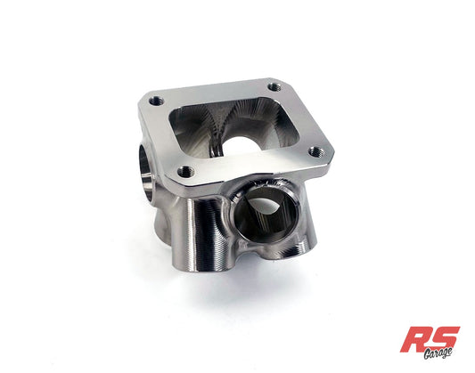 Collector, 304 Stainless Steel, Billet Machined, T4 Flange, Single Scroll, 6 Inlets,1.25" SCH10 Inlets (1.44 "ID), Dual