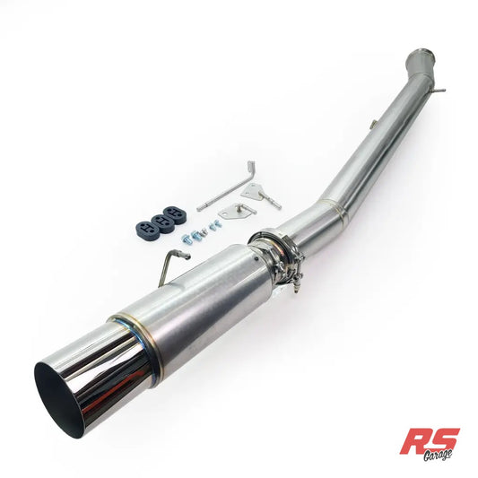 PHR 4.0" Exhaust for Supra - 4.0" Stainless tubing with a Burns muffler - 5.0" Polished Tip