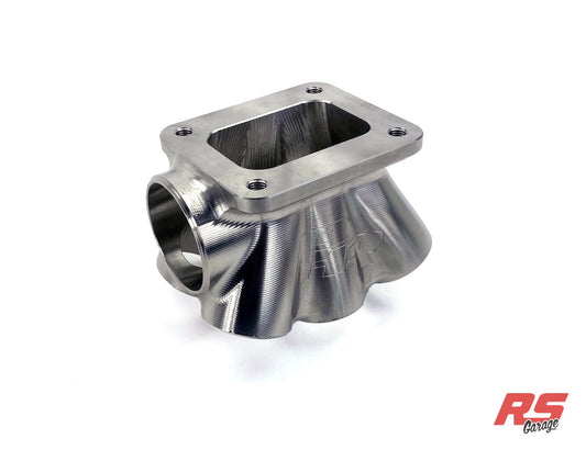 Collector, 304 Stainless Steel, Billet Machined, T4 Flange, Single Scroll 6 Inlets,1.5" SCH10 Inlets (1.68 "ID), Single