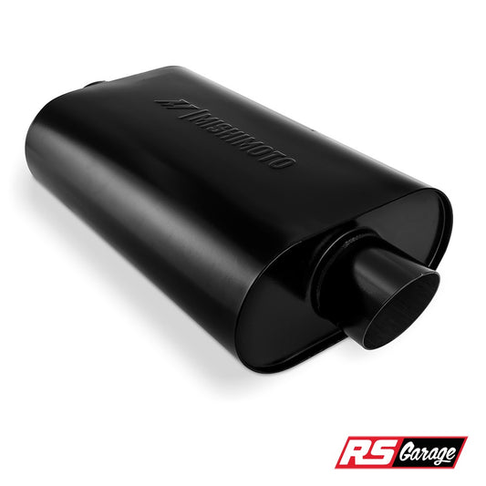 Mishimoto Muffler with 3in Center Inlet/Outlet - Angled Tip - Black
