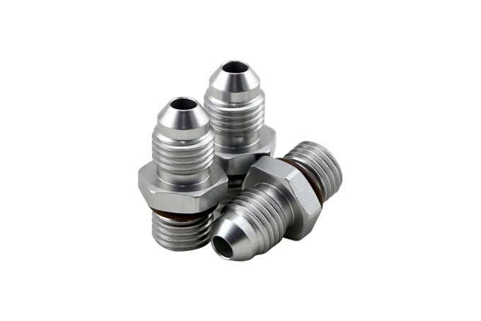 TS-0802-1001 Turbosmart -4 AN ORB to -4 AN Male Fitting Kit for OPR Oil Pressure Regulator