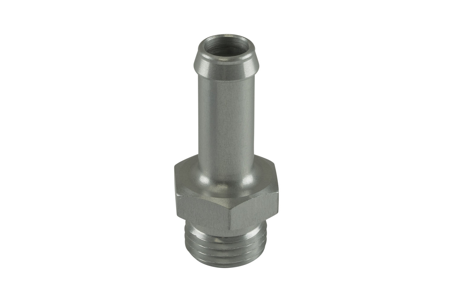 TS-OH-0610-CL Turbosmart Fitting 10mm / 3/8" Hose End to -6 AN ORB Male Straight - Silver