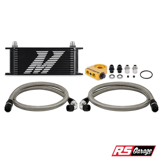 Mishimoto Universal Thermostatic Oil Cooler Kit 16-Row Black