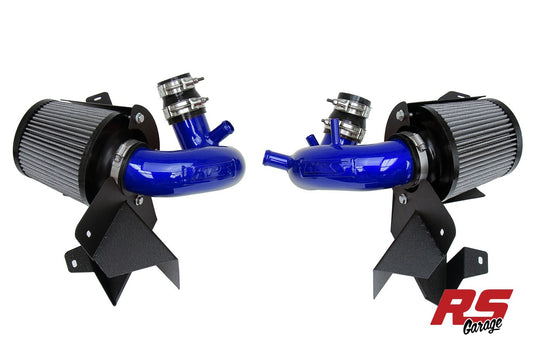 HPS Cold Air Intake Kit Includes Heat Shield Blue 2019-2021 Hyundai Genesis G70 3.3L V6 Twin Turbo