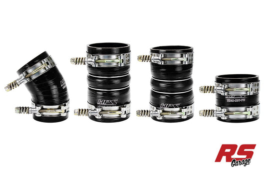 HPS Black Silicone Intercooler Hoses 2005-2007 Ford F-250 Superduty 6.0L PowerStroke Diesel