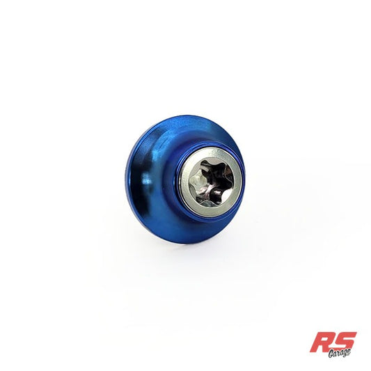 PHR Titanium Cam Gear Bolt and Washer for 2JZ -Polsihed Bolt -Blue Washer - Polished, Blue