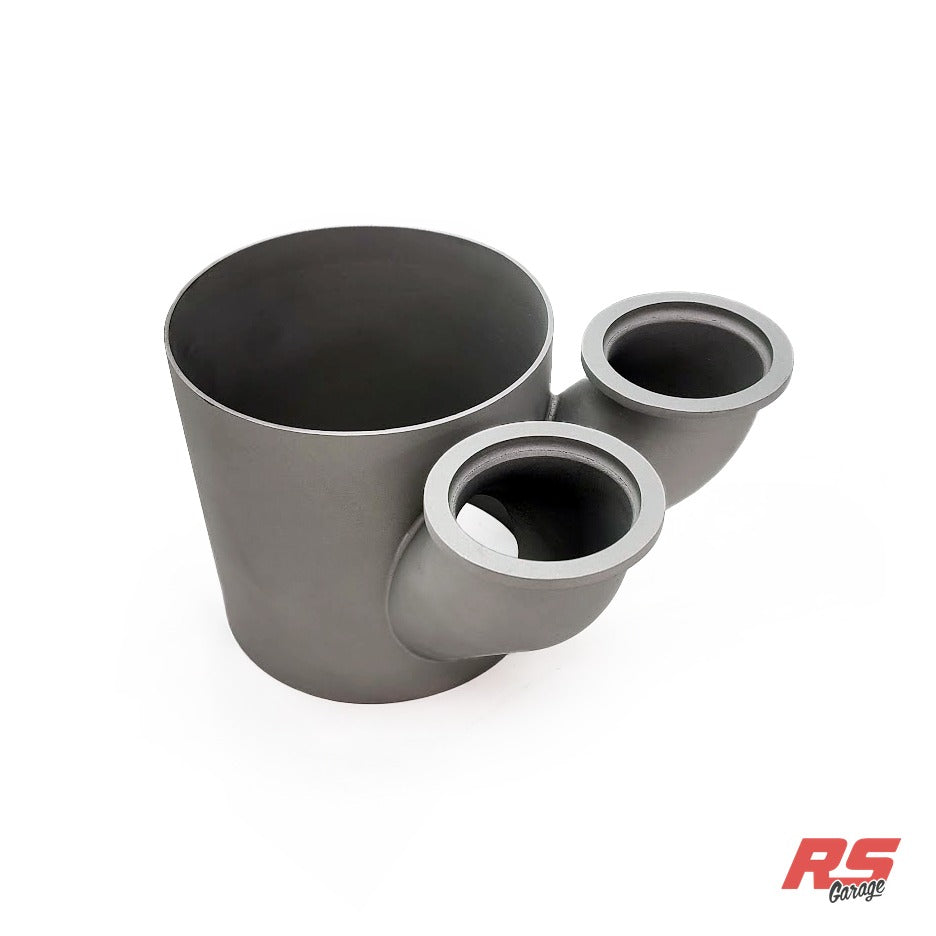 Dual Flanged 1.75 Tubes into 4 inch Tube Recirculation Adapter, 3D Printed