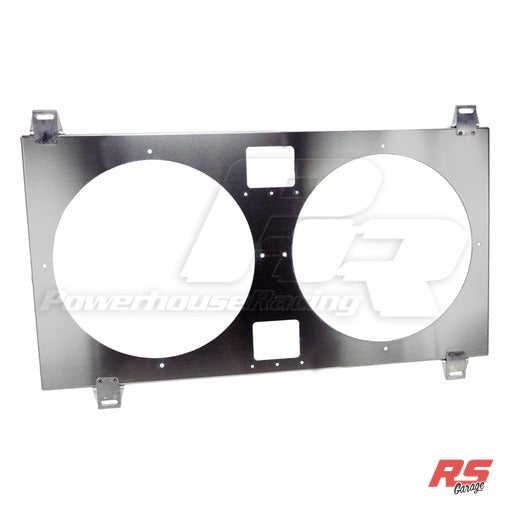 PHR Dual High Performance SPAL Fan Shroud, Shroud Only -Raw finish