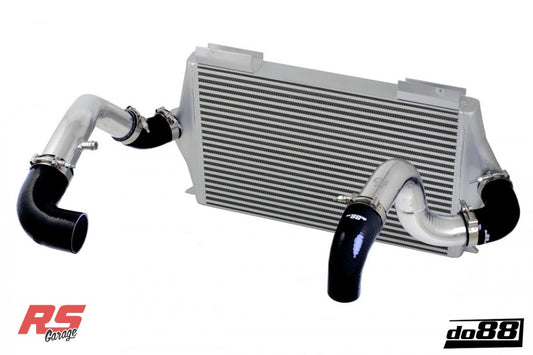 Do88 92-98 Volvo 740/940 Turbo (63mm Throttle) BigPack Intercooler Kit w/Black Hoses