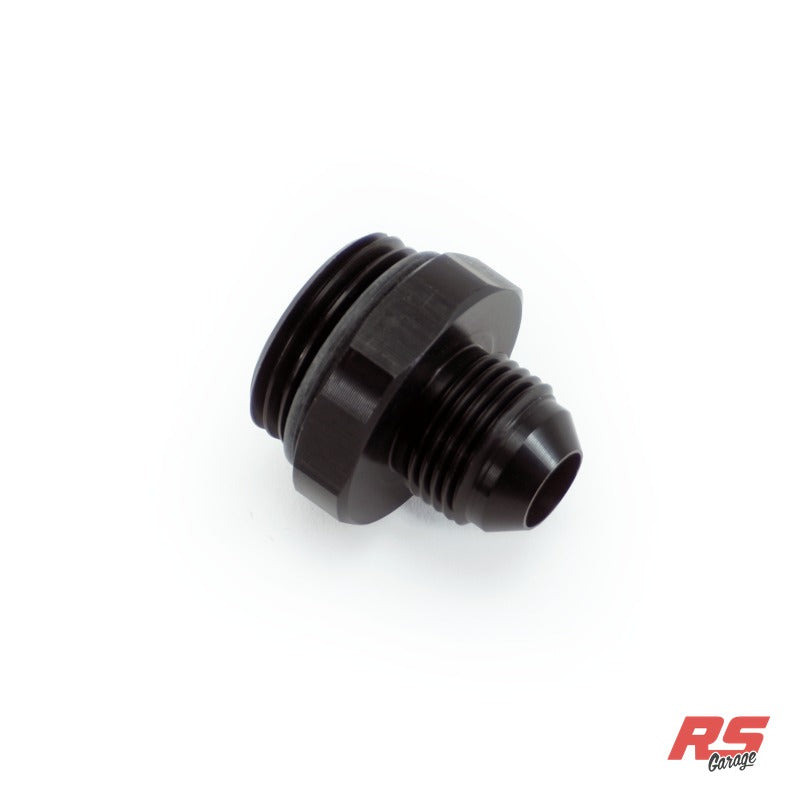 -12ORB Male to -8AN Male Fitting, Straight, Aluminum, Anodized Black