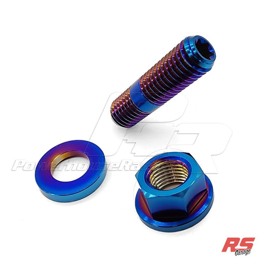 PHR Titanium Stud Kit, M10X1.5, 6pt, 37mm - Includes Stud, Nut and Washer - Machined