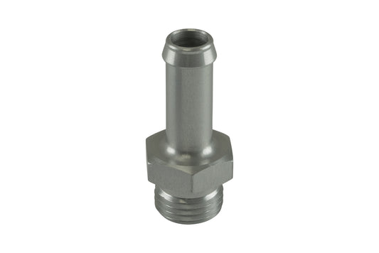 TS-OH-0610-CL Turbosmart Fitting 10mm / 3/8" Hose End to -6 AN ORB Male Straight - Silver