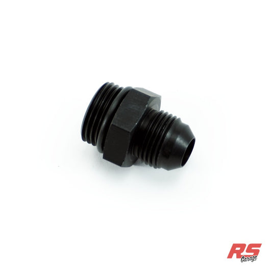 -10ORB Male to -8AN Male Fitting, Straight, Aluminum, Anodized Black