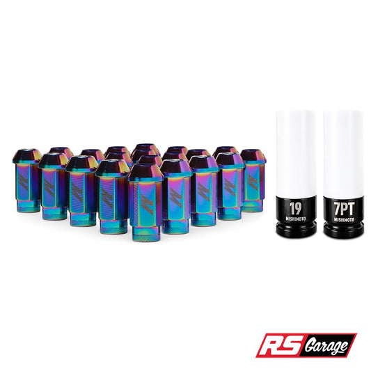 Mishimoto Aluminum Locking Lug Nuts 1/2 X 20 23pc Set Neo Chrome