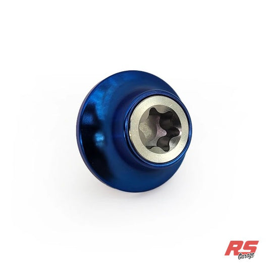 PHR Titanium Cam Gear Bolt and Washer for 2JZ -Machined Bolt -Blue Washer - Machined, Blue