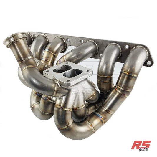 PHR S23 Turbo Manifold for IS300, 2JZ-GE Collector: Billet Turbine Fitment: T4 4-Bolt Turbo Scroll: Single Scroll Nu - (S) Single wastegate, Single Scroll, TiAL 60mm, Billet