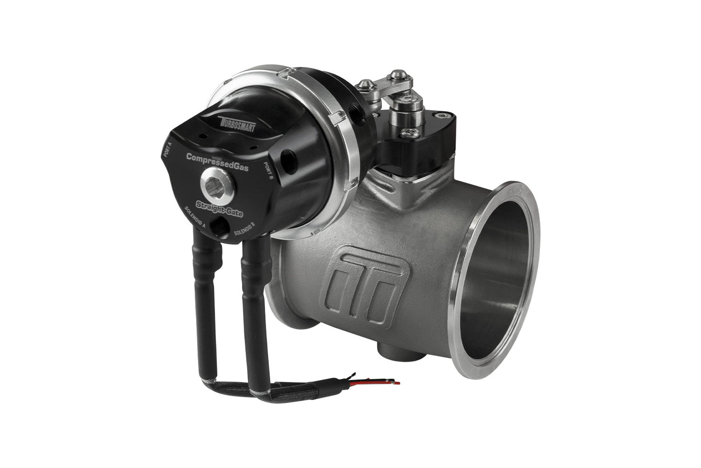 TS-0567-1252 Turbosmart PSG76CG Pneumatic StraightGate76 Compressed Gas (Solenoid) 7psi Black