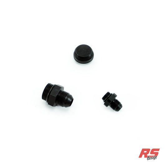 Fuel Pressure Regulator Fitting Kit - Turbosmart FPR8, -8AN, Plug (Single Feed Line), -8AN