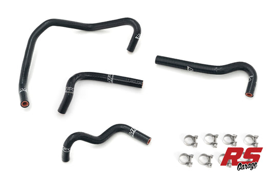 HPS Silicone Ancillary Coolant Hose Kit 1990-1993 Mazda Miata NA6 B6 DOHC 1.6L I4 Black