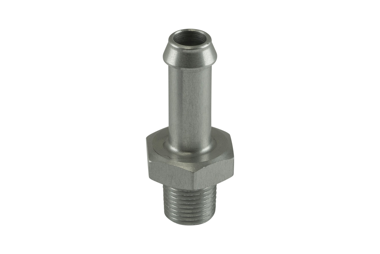 TS-NH-0308-CL Turbosmart Fitting 8mm / 5/16" Hose End to 1/8 NPT Male Straight - Silver