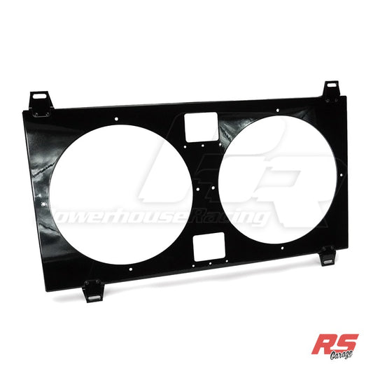 PHR Dual High Performance SPAL Fan Shroud, Shroud Only -Gloss black powder coat finish