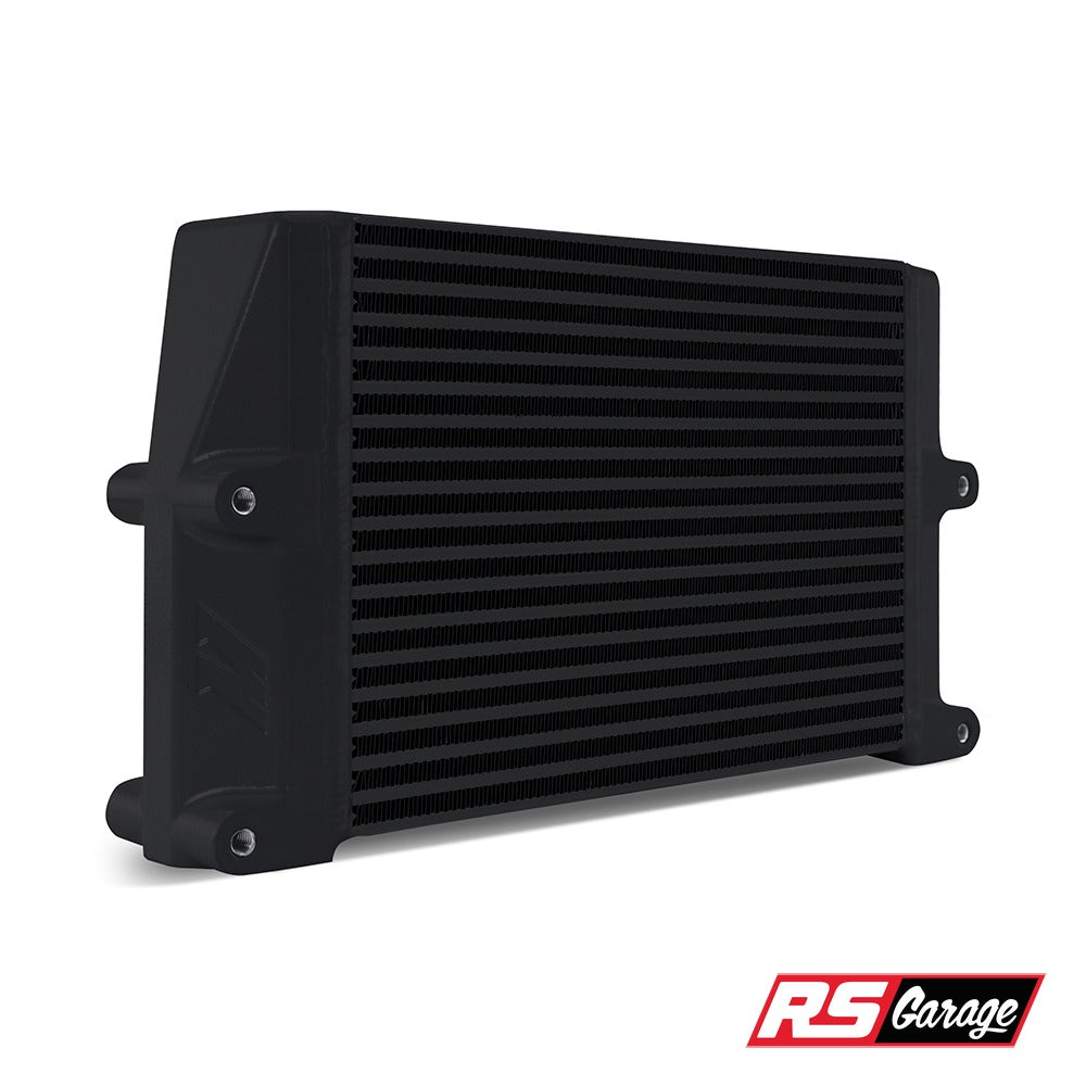 Mishimoto Heavy-Duty Oil Cooler - 10in. Same-Side Outlets - Black