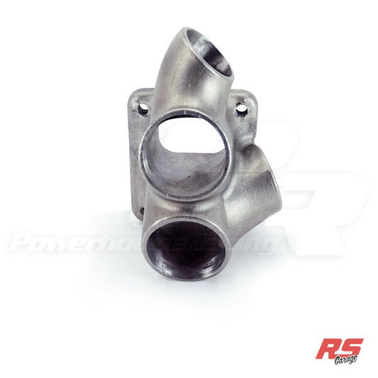 Collector, 304 Stainless Steel, Billet Machined, T4 Flange, Twin Scroll Two 2" SCH10 Inlets (2.16 "ID), Dual WG Outlets