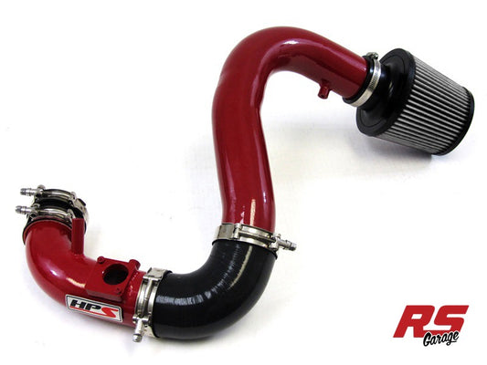 HPS Red 837 Series Performance Air Intake 2007-2013 Mazda Mazdaspeed 3 2.3L Turbo Converts to Shortram Intake