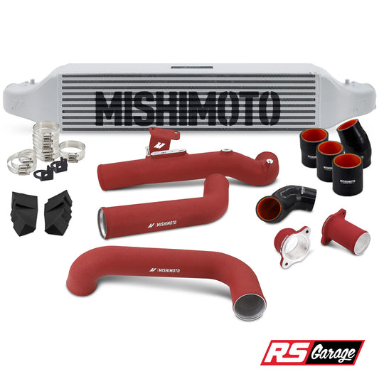 Mishimoto 2022+ Honda Civic 1.5T Intercooler Kit - Silver Intercooler - Red Pipes