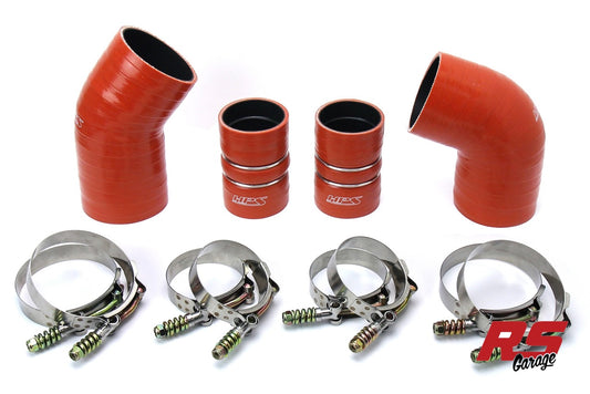 HPS Orange Silicone Intercooler Hoses 2004.5 - 2005 Chevy Silverado 2500 HD 6.6L Duramax Lly Diesel