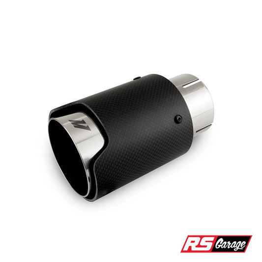 Mishimoto Carbon Fiber Muffler Tip 2.5in Inlet 3.5in Outlet M Polished