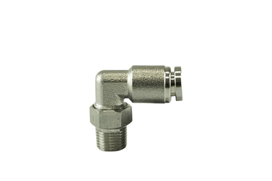 TS-0550-3054 Turbosmart 1/8" NPT 90Deg Pushloc Fitting - SS - 1/4"