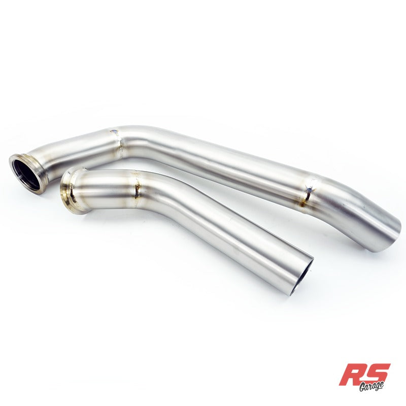 PHR Titanium Dumptubes for S23, S45, V45 or V50 Dual Wastegate Manifolds (46/44mm, pair)  - LHD  - Built to order